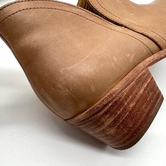 NISOLO Mia Everyday Ankle Bootie Womens 9 Tan Almond Leather Split Shaft Heeled - Picture 15 of 16